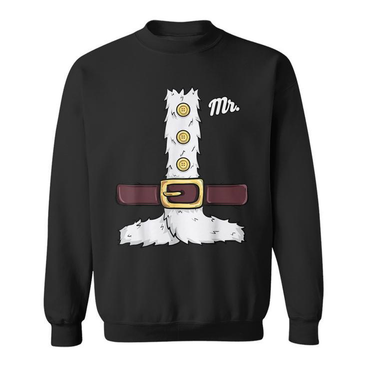 Santa Claus Matching Couples His And Her Mr Mrs Mens Sweatshirt