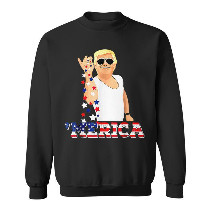 Funny Trump Salt Merica Freedom 4Th Of July Salt Funny Gifts Sweatshirt