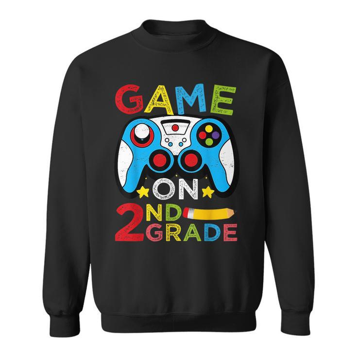 Game On 2Nd Grade Funny Video Game Back To School Sweatshirt
