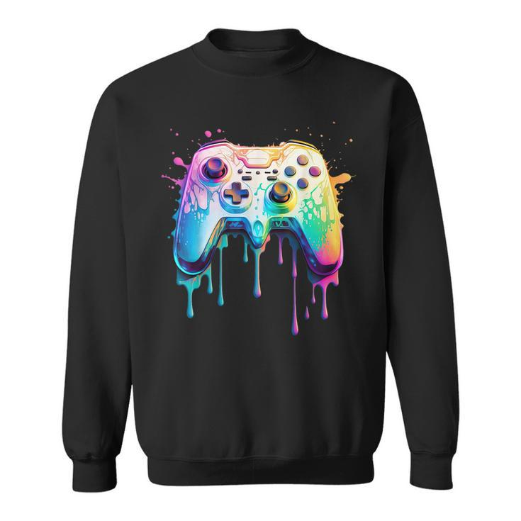 Gamer Graphic Video Game Colorful Video Game Lover Sweatshirt