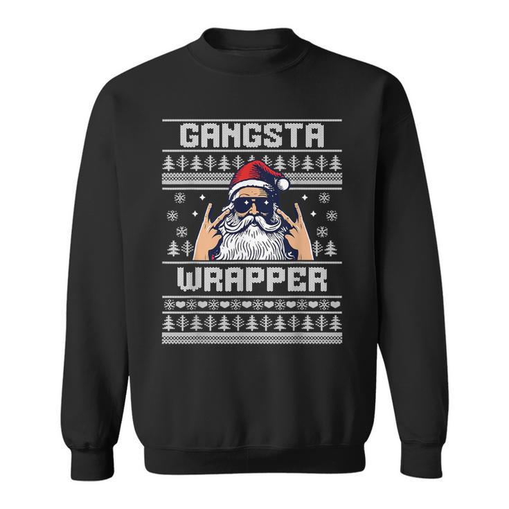 Gangsta Wrapper Santa Claus Ugly Christmas Sweater Sweatshirt