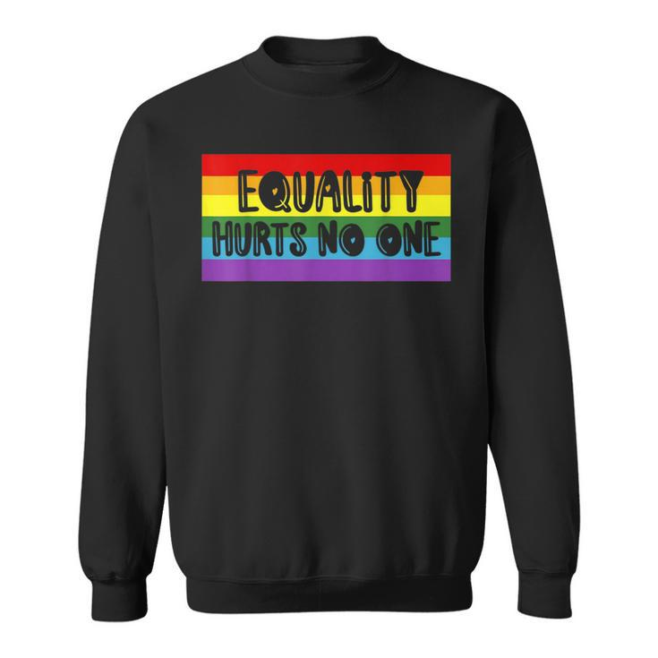 Gay Pride Equality Hurts No One Love Wins  Sweatshirt