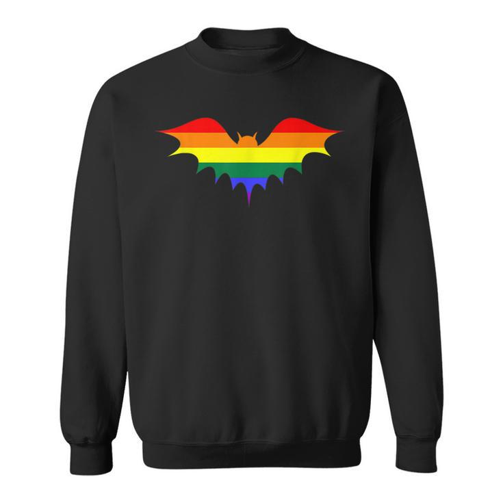 Gay Pride Vampire Sex Slang Halloween Bat Lgbtq Flag Humor Sweatshirt