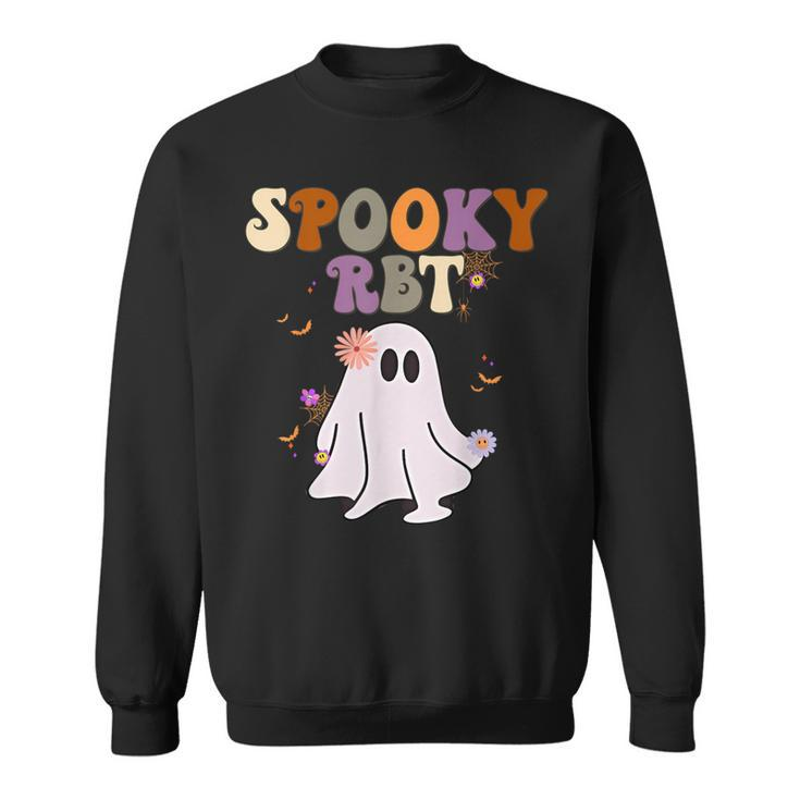 Ghost Spooky Rbt Halloween Registered Behavior Technician Sweatshirt