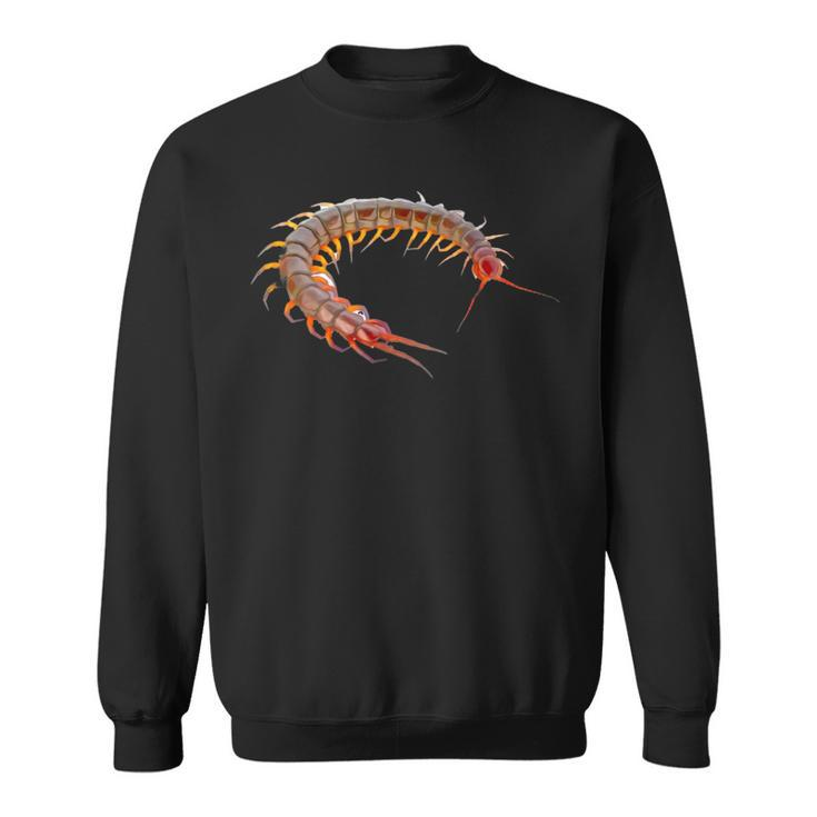 Giant Centipede Pet Lover Creepy Realistic Millipede Sweatshirt