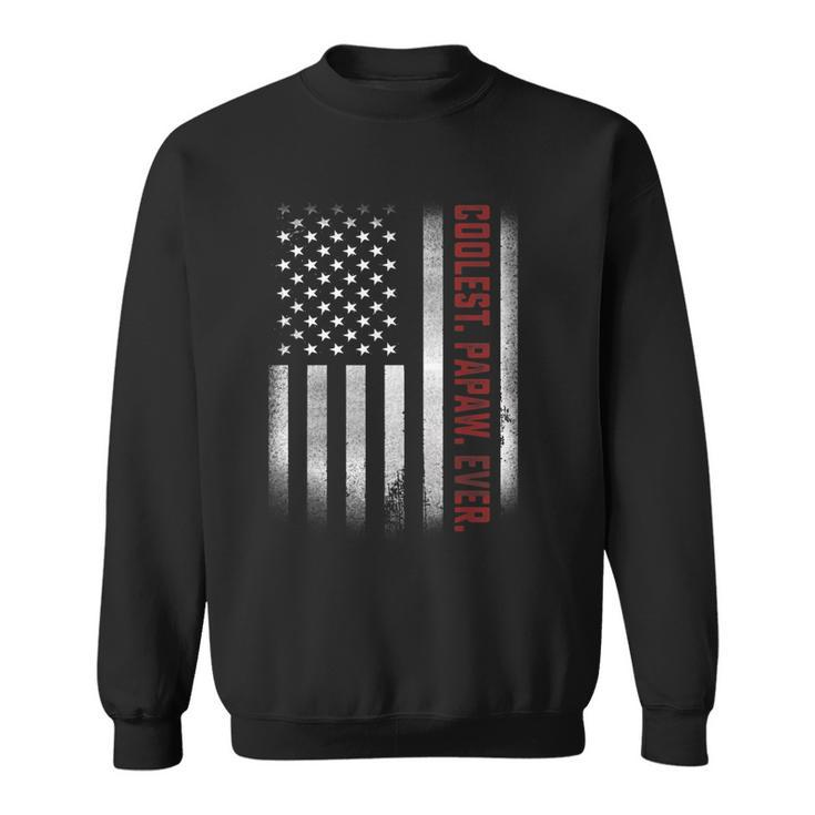Gifts For Papa Coolest Papaw Ever American Flags  Gift For Mens Sweatshirt