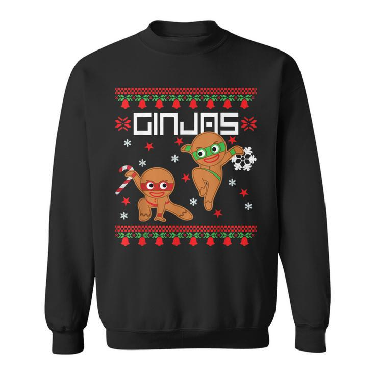 Ginjas Gingerbread Ninjas Ugly Christmas Sweater Meme Sweatshirt