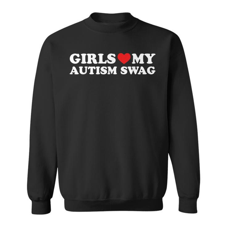 Girls Love My Autism Swag Funny Autistic Boy Gifts Awareness  Sweatshirt
