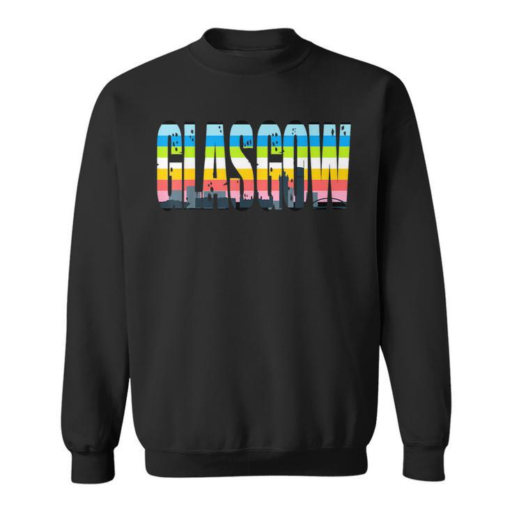 Glasgow Queer Flag Pride Support City  Sweatshirt