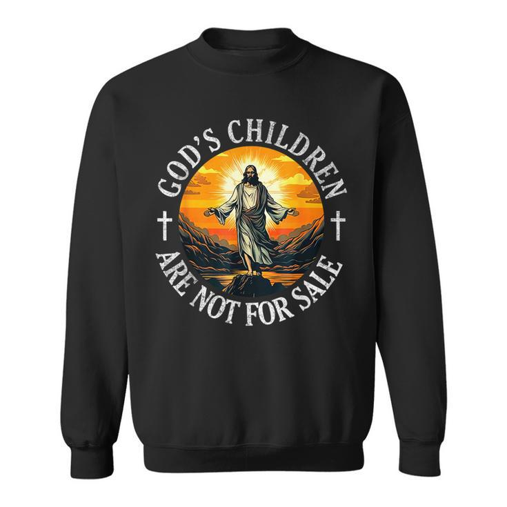 Gods Children Are Not For Sale Us Flag Christian Religion  Sweatshirt