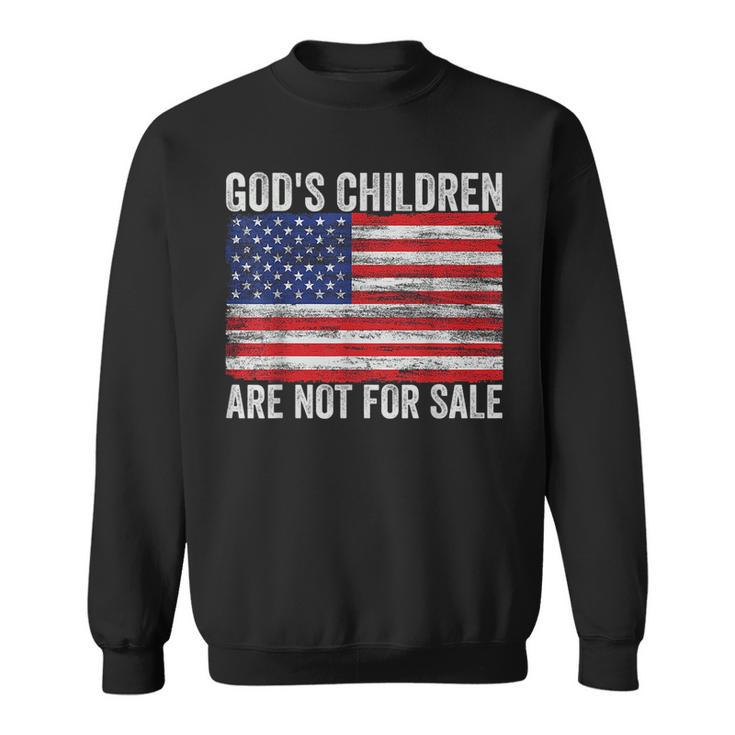 Gods Children Are Not For Sale Us Flag  Sweatshirt