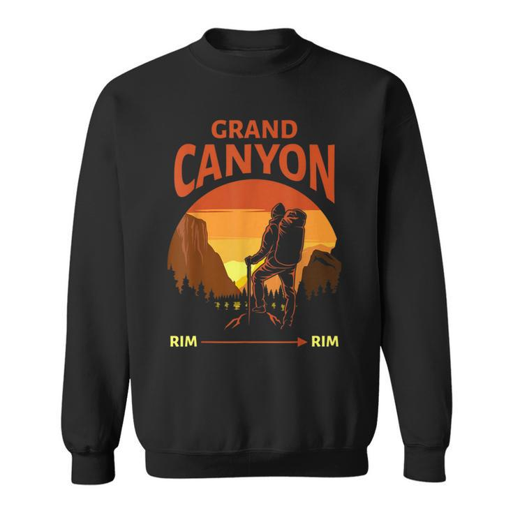 Grand Canyon National Park Rim Rim Retro Hiking Sweatshirt