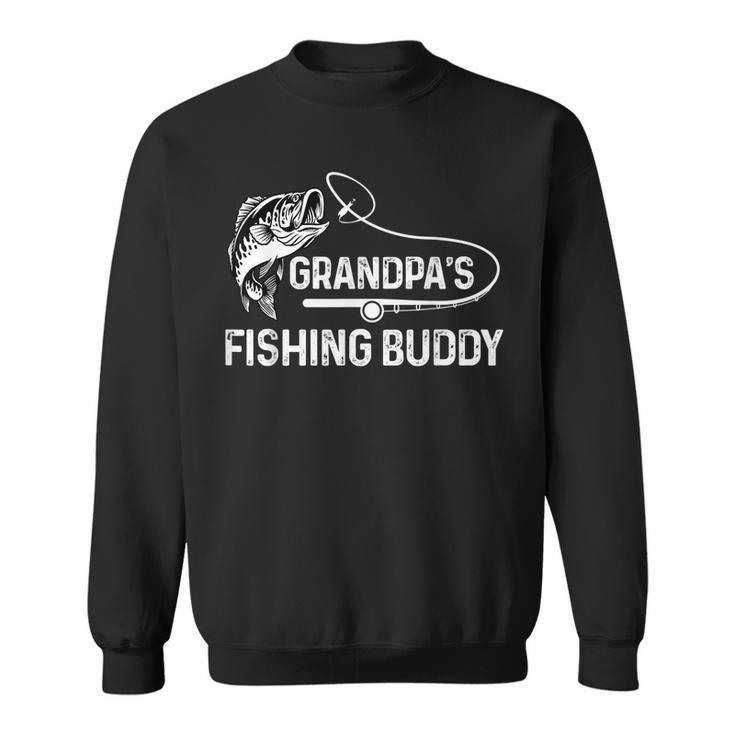 Grandpas Fishing Buddy Cool Father-Son Team Young Fisherman  Sweatshirt