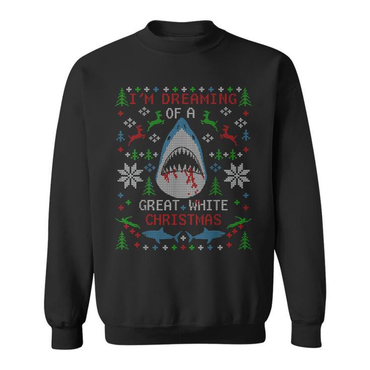 Great White Shark Ugly Christmas Sweater Party Sweatshirt