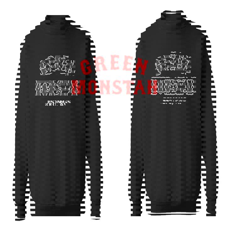 Green Monstah Funny Boston Mass New England Sports Gift Boston Funny Gifts Sweatshirt