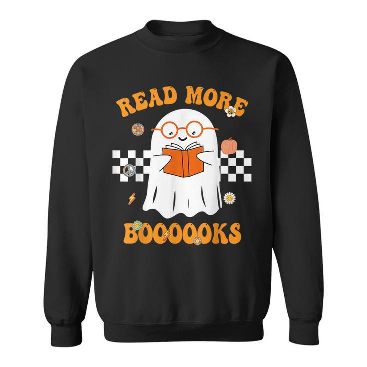 Groovy Halloween Read More Books Cute Boo Read A Book Halloween Funny Gifts Sweatshirt