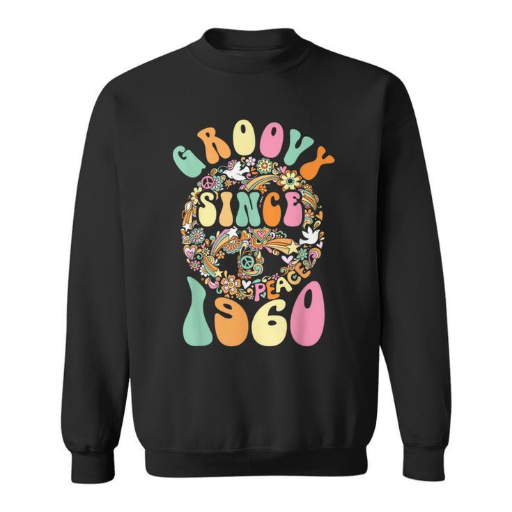 Groovy Since 1960 Peace For Vintage Birthday Party 60S 70S  Sweatshirt