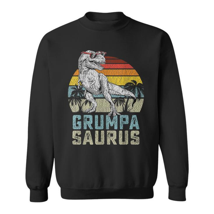 Grumpasaurus T Rex Dinosaur Grumpa Saurus Family Matching  Sweatshirt