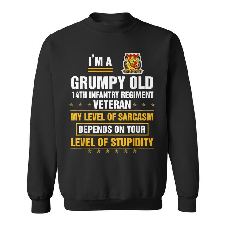 Grumpy Old 14Th Infantry Regiment Veteran Soldier Funny Xmas  Sweatshirt