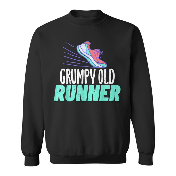 Grumpy Old Runner Grandpa Marathon Runner  Sweatshirt