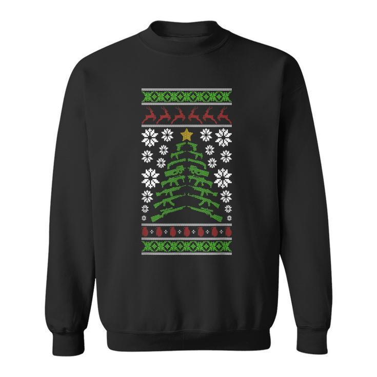 Guns Ugly Christmas Sweater Military Gun Right 2Nd Amendment Sweatshirt