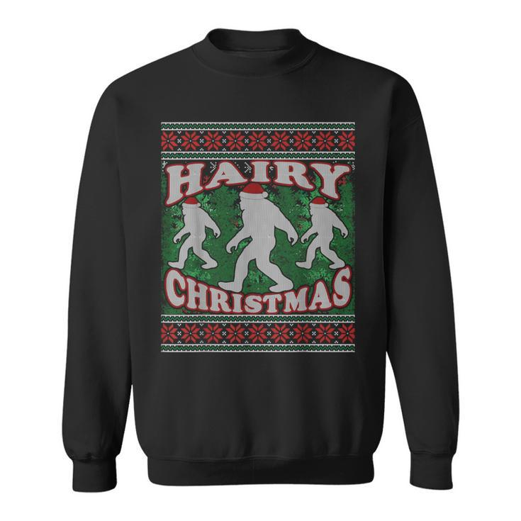 Hairy Christmas Bigfoot Ugly Christmas Sweater Sweatshirt