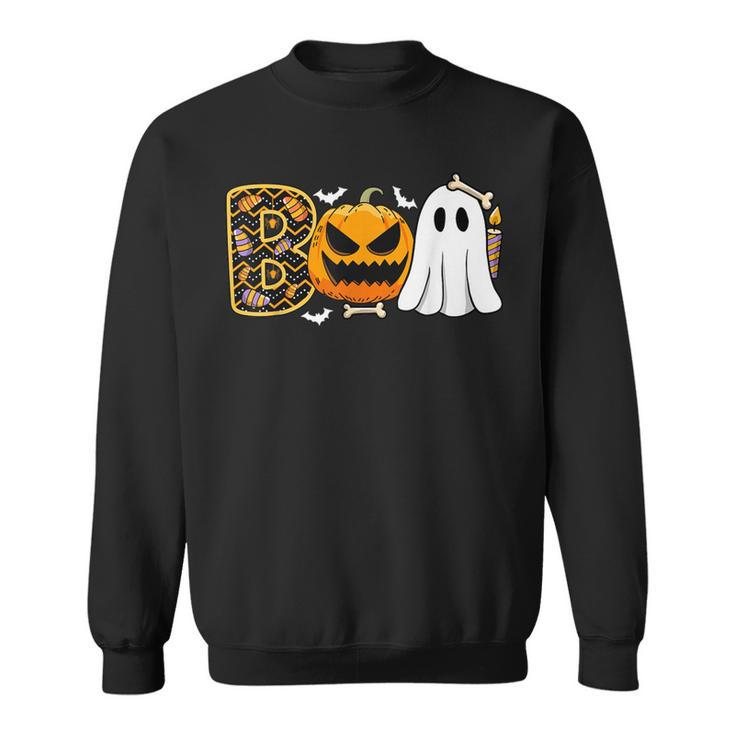Halloween Costume Boo Spiders Ghosts Pumpkin & Witch Sweatshirt