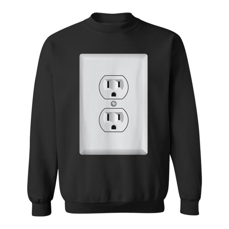 Halloween Costume Power Socket Funny Electrician Gift Idea Electrician Funny Gifts Sweatshirt