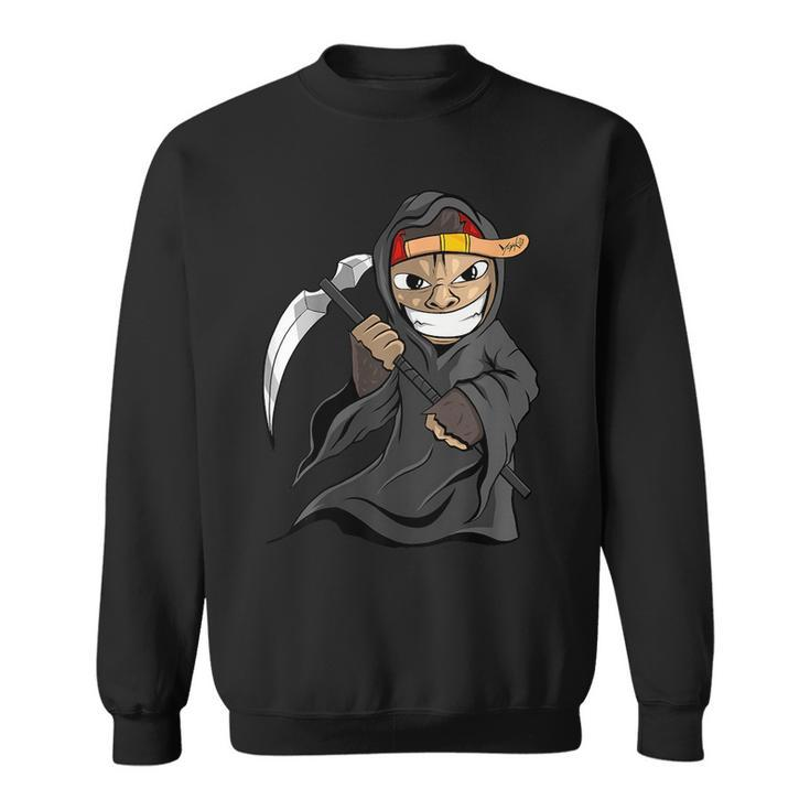 Halloween Grim Reaper Monkey Horror Scary Fancy Dress  Sweatshirt
