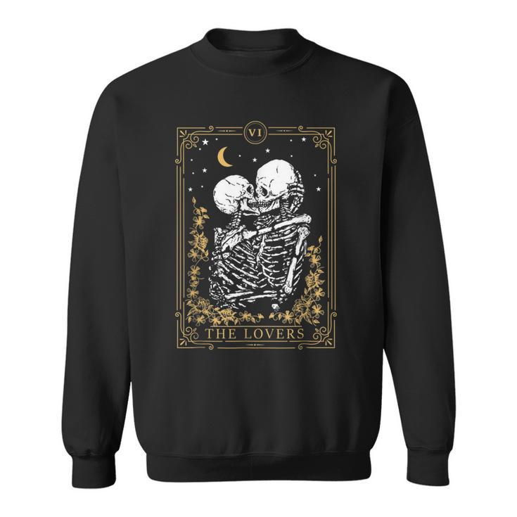 Halloween The Lovers Vintage Tarot Card Magic Occult Witch Magic Funny Gifts Sweatshirt