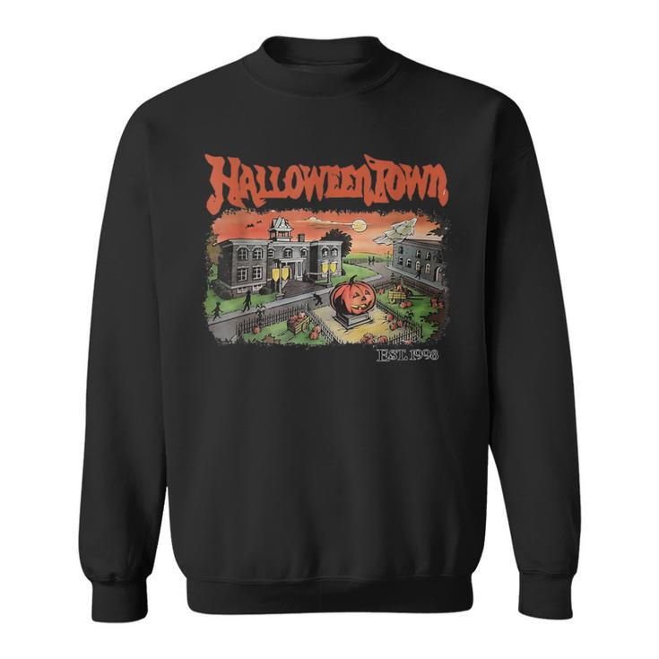 Halloween Town Est 1998 Halloween Horror Spooky Graphic Sweatshirt