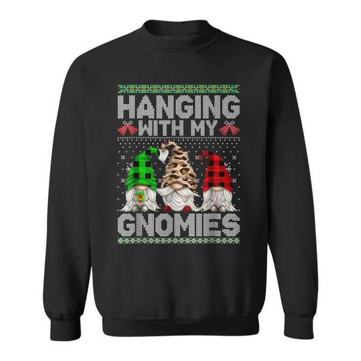 Hanging With My Gnomies Christmas Cute Gnomes Ugly Sweater Sweatshirt