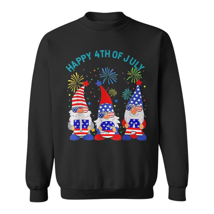Happy 4Th Of July Gnome American Us Flag 4Th Of July Sweatshirt