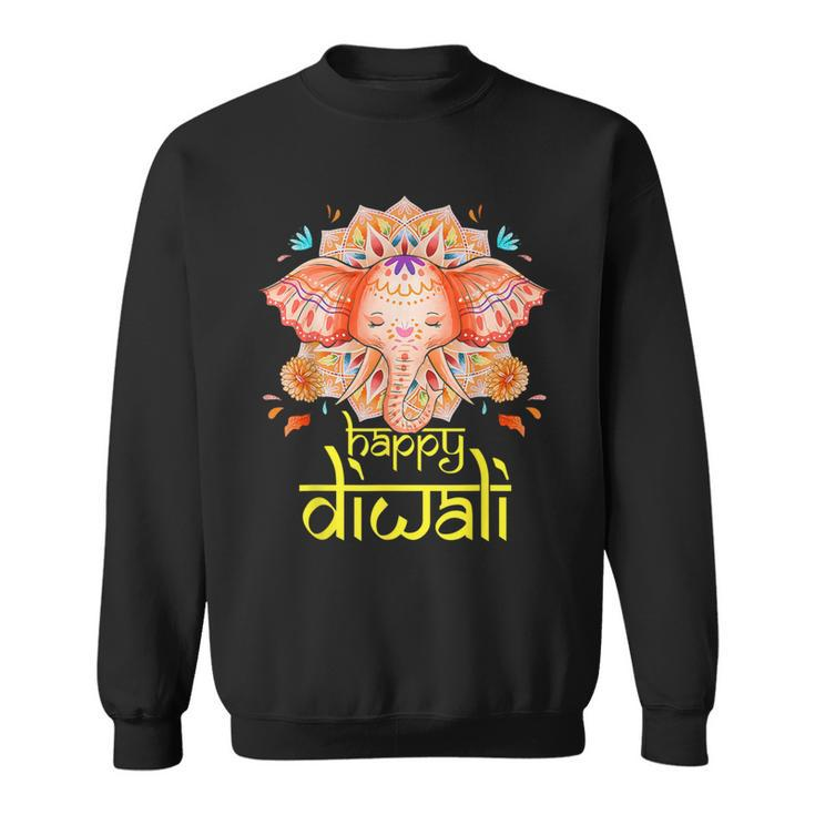 Happy Diwali Festival Of Light Hindu Indian Elephant Baby Sweatshirt