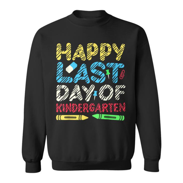 Happy Last Day Of Kindergarten Graduation 2023 Student Kids  Sweatshirt