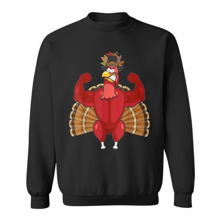 Happy Thanksgiving Turkey Workout Gym Leg Day Sweatshirt
