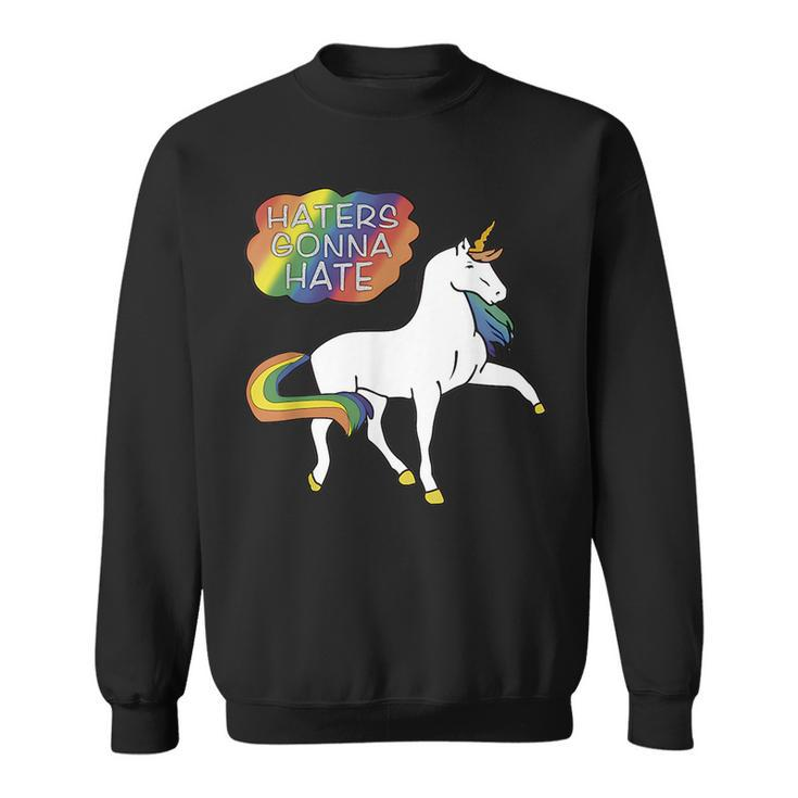 Haters Gonna Hate Unicorn Meme Sweatshirt