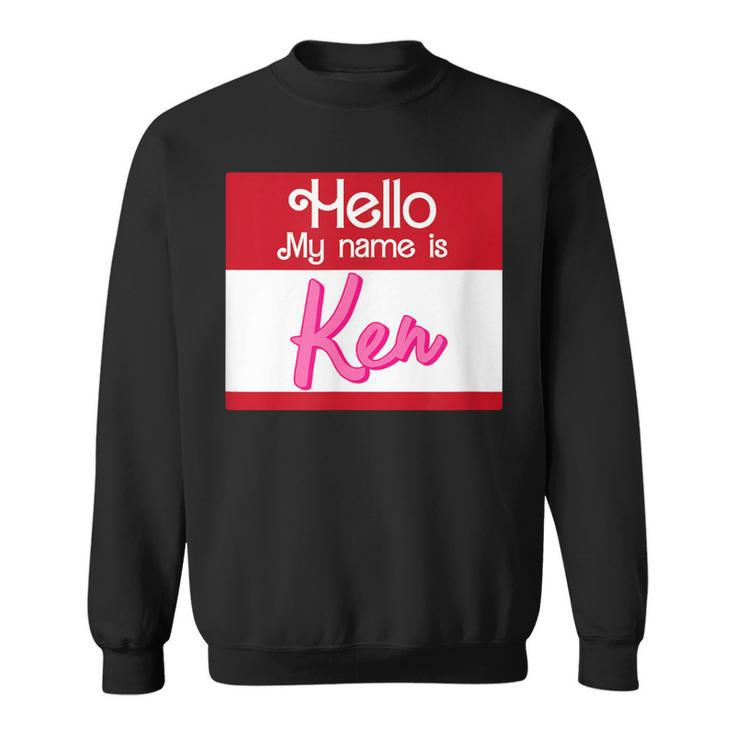 Hello My Name Is Ken Halloween Name Tag Personalized Sweatshirt