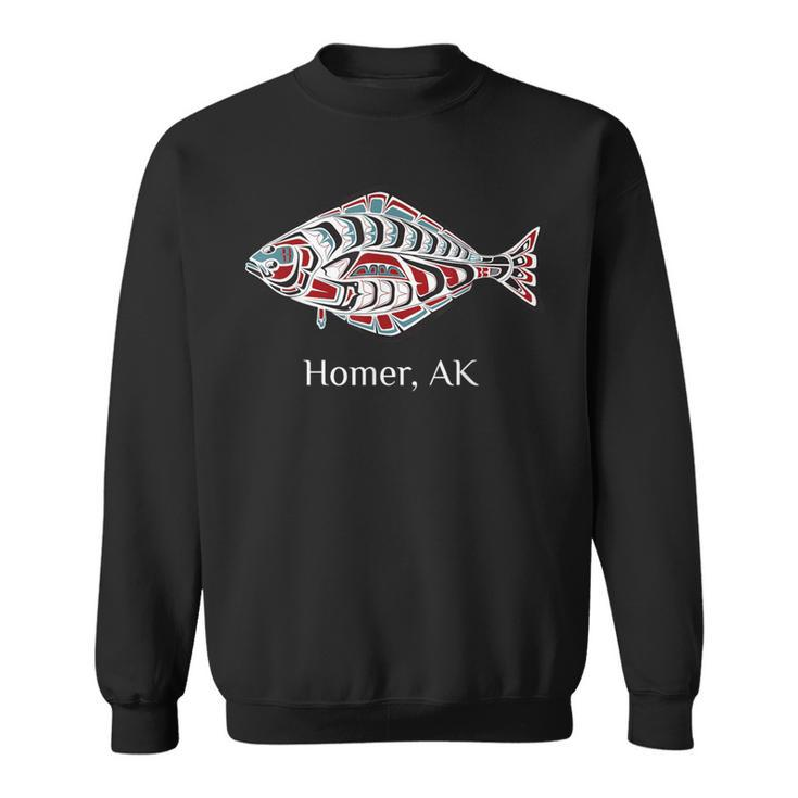 Homer Alaska Native American Halibut Fishermen Sweatshirt