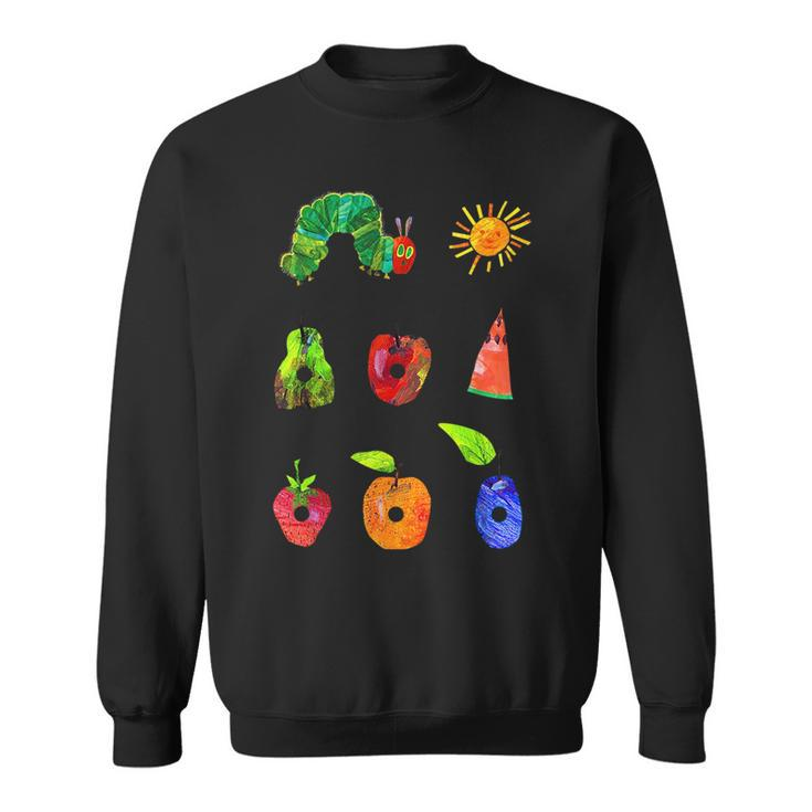 Hungry Caterpillar Funny Book Lover Vintage For Kids  Sweatshirt