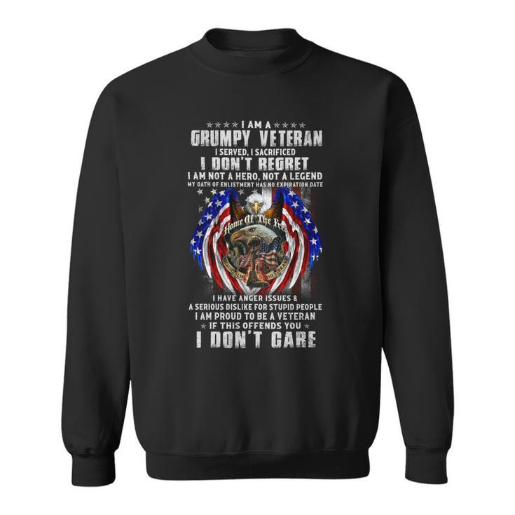 I Am A Grumpy Veteran 19 Sweatshirt
