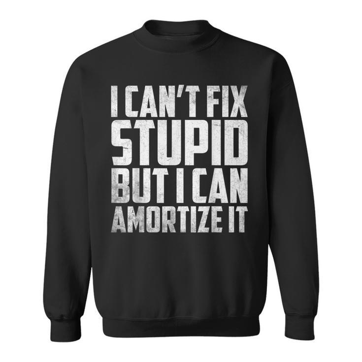 I Cant Fix Stupid But I Can Amortize It Accounting  Sweatshirt