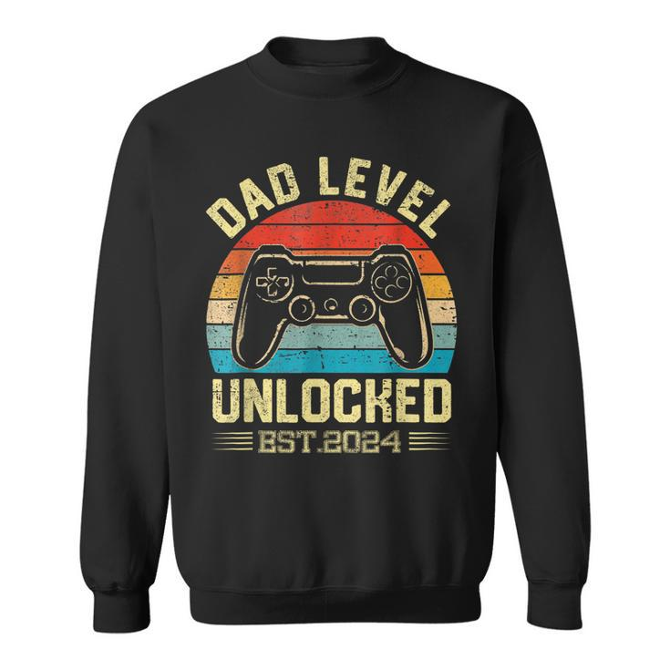 I Leveled Up To Dad 2024 Promoted To Daddy Level Unlocked  Sweatshirt