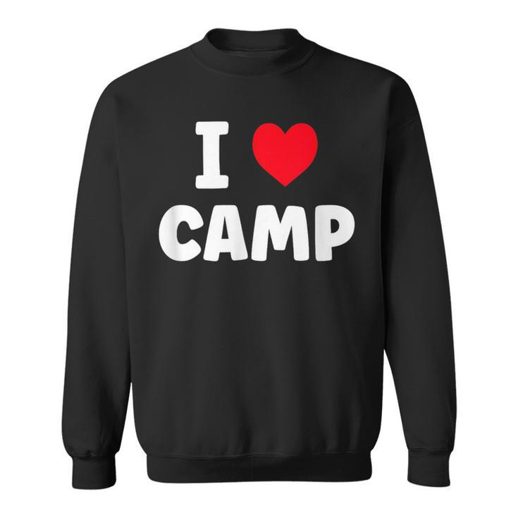 I Love Camp Summer Camp Glamping  Sweatshirt