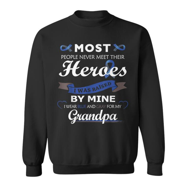 I Wear Blue For My Grandpa Diabetes Awareness Support Gift  Sweatshirt