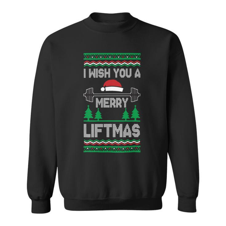 I Wish You A Merry Liftmas Fitness Trainer Sweatshirt