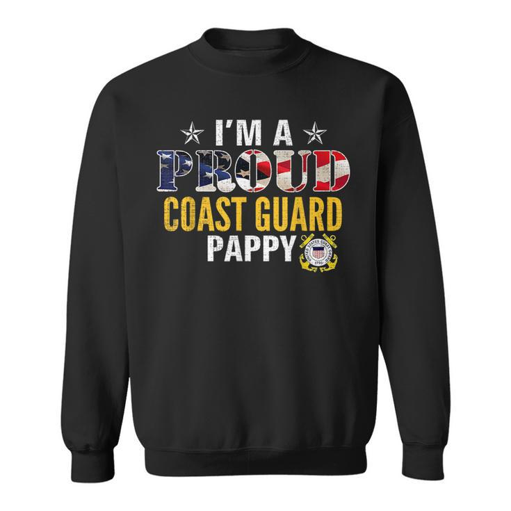 Im A Proud Coast Guard Pappy American Flag Gift For Veteran Veteran Funny Gifts Sweatshirt