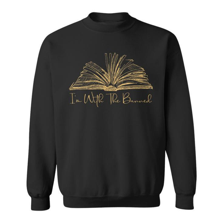 I'm With The Banned Retro Banned Books Sweatshirt