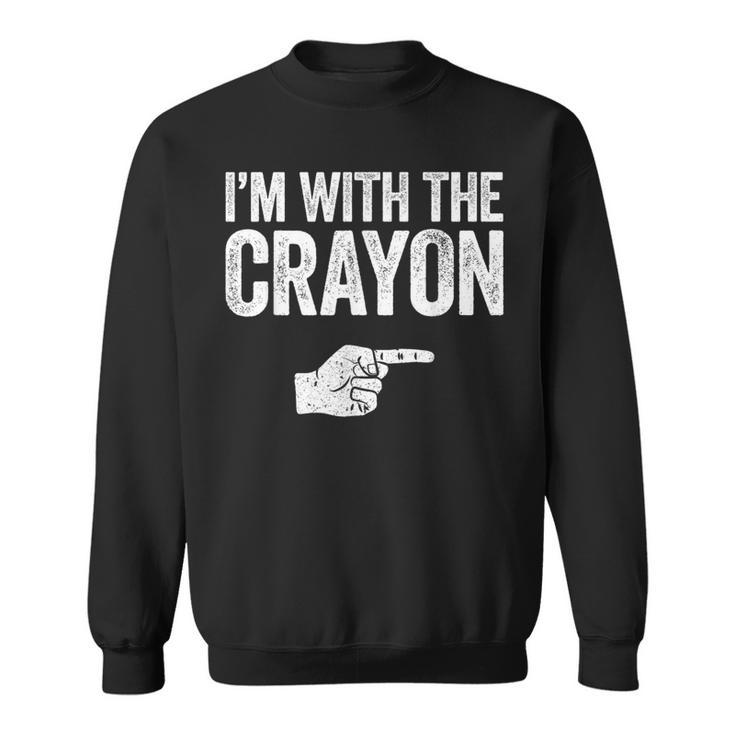 I'm With The Crayon Matching Crayon Costume Sweatshirt