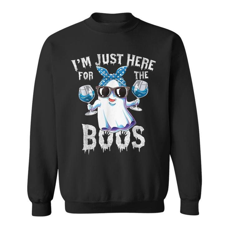 I'm Just Here For The Boos Cute Ghost Halloween Sweatshirt